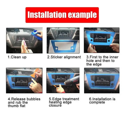For Acura TSX CU2 2009-2013 Car-Styling 3D/5D Carbon Fiber Car Interior Center Console Color Molding Sticker Decals Parts