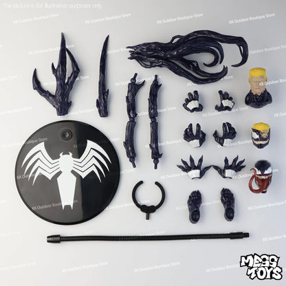 NEW Mess Toys Venom Lethal Neighbor Spider Man Symbiotic Black Suit Messtoys Spiderman Anime Action Figure Model Doll Gifts Toys