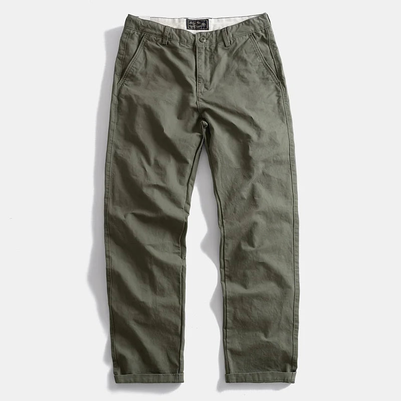 Heavyweight Thick Japanese Retro Pure Cotton Work Trousers Autumn Winter Men's Loose Casual Outdoor Straight Leg Pants Large ...