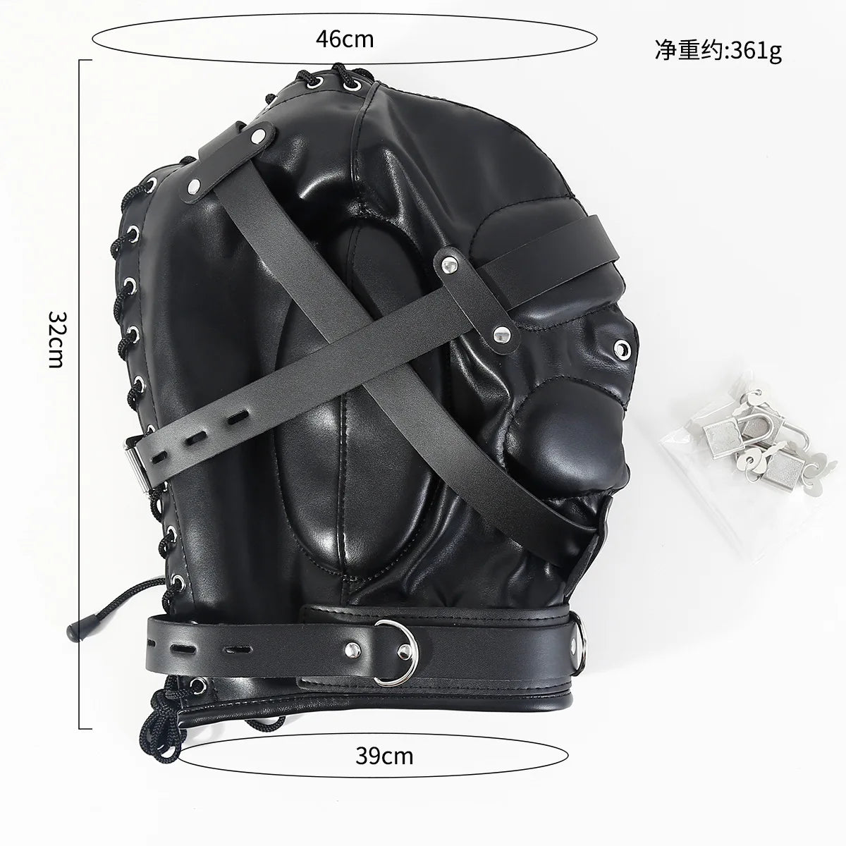 Adult Toys Bdsm Mask With Gag Bondage Gear Role Play Hood Padded Blindfold Sex Toys For Couples Head Harness SM Products