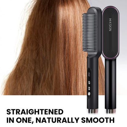 KSKIN Professional Hair Straightener 6 Gear Regulation 20 Million Negative Ion Brush Anti Scald Static Straightener Brush