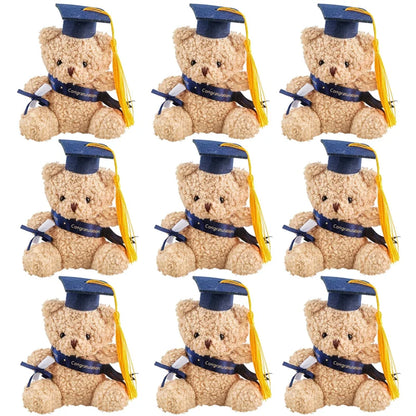 Mini Graduation Bears Bulk Small Graduation Stuffed Animals 4‘' Plush Bear with Diploma Class of 2026 Prom Party Decor Gifts