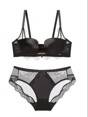 Set Intimo Pizzo Leopardato Chic Stile Francese Reggiseno Push Up Seno Piccolo Antiaccadimento Taglie Comode S-XL Hot Sale Set