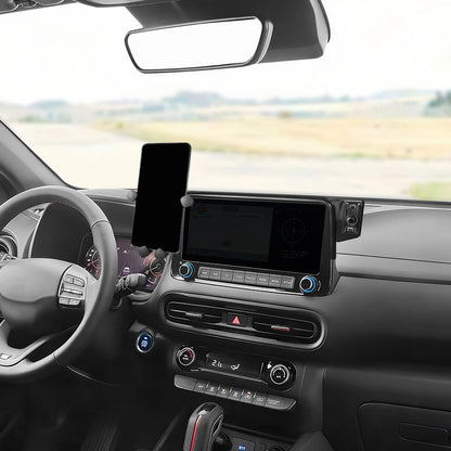 Special For Hyundai Kona 2017-2023 Phone Holder Central Navigation Fixed Base GPS Stand Mobile Phone Mounts Smartphone Bracket