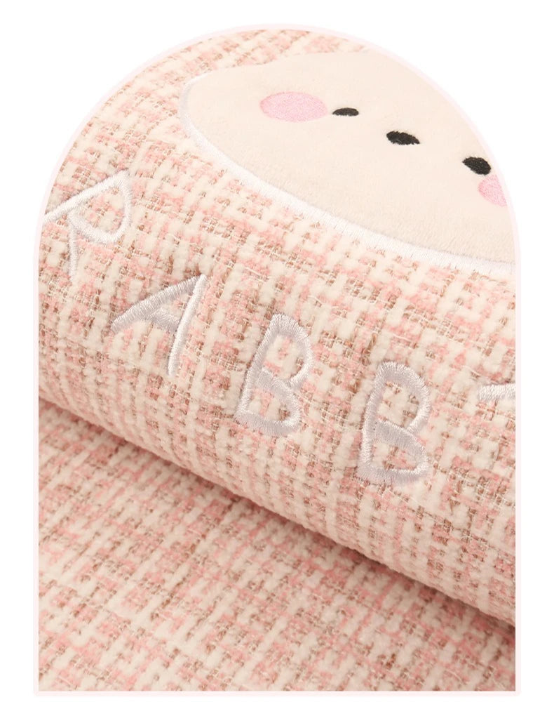 Bear Plush Seat Cushion Cover Universal Skin-Friendly Cute Soft Car Pillow Case Autumn Winter Decorative Seat Accessories