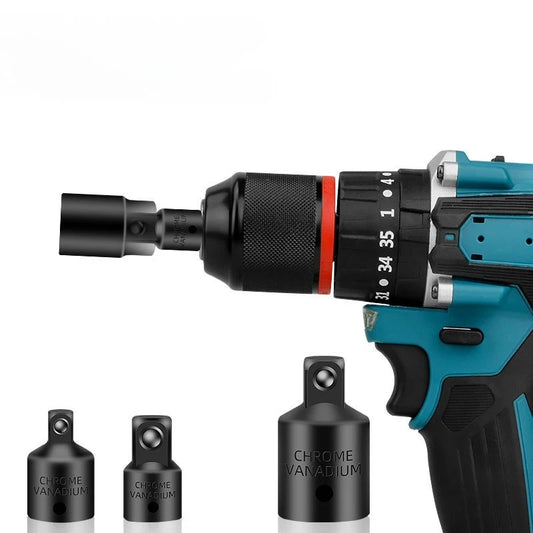 New 4PCS Impact Socket Adapter Reducer Set 1/2 3/8 1/4 inch Use Wrenches Drills in Auto and Impact Driver Construction Work