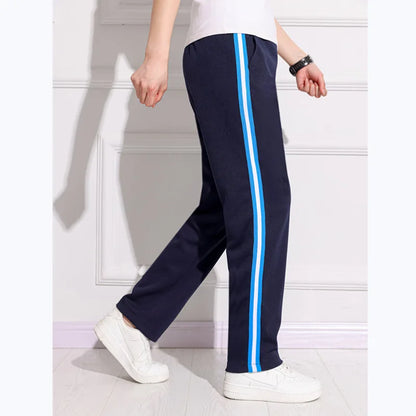 Black Unisex New Track Pants Casual Sweatpants mens Striped Bastic Trousers Straight Pants Joggers Simple Work Pants