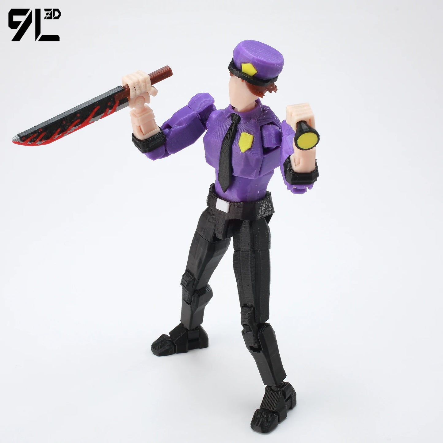 9L3D Printed Horror Game FNAF Freddy Fazbear's Purple Guy Toy Action Figures Anime Model Lucky13 Dummy Titan13 Collectible Model