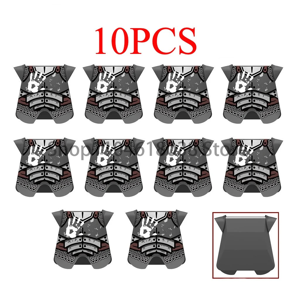 Green Dragon Raven Knights Shield Action Figures MOC Medieval Ancient Knights Scene Building Block Creative Toys for Children
