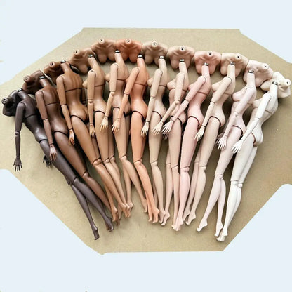 NEW LULY 1/6 Doll Body 2024 Version 12 Skin Tones High Quality Joints Removable Doll Body With Replacement Chest