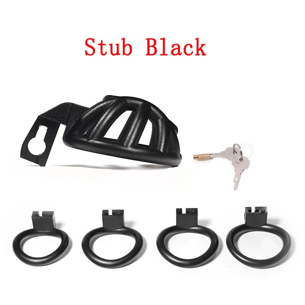 Negative/Micro/Small Chastity Cage for Sissy Sex Toys with 4 Size Cock Rings Pink/Black/White Bdsm Penis Lock Adult Toys for Men