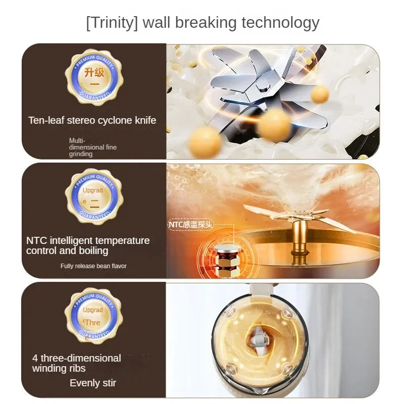 RD-551A High Speed Blender - Automatic Soy Milk Maker with 5 Grain and Cereal Options 220v