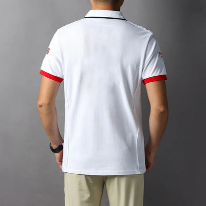 Men's Polo Shirt England Great Britain Royal Casual Sports Party Cotton Embroidery Luxury Contrast Color Original Design