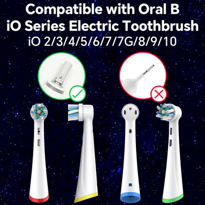 4 8 12 Pcs Rotating Cross Clean Replacement Brush Heads Compatible with Oral B iO 2 3 4 5 6 7 7G 8 9 10 Electric Toothbrush