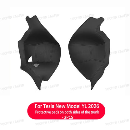 For Tesla NEW ModelYL2026 Leather Front Rear Door Sill Protector Threshold Strip Anti-kick Guard Panel Waterproof Pad Accessorie