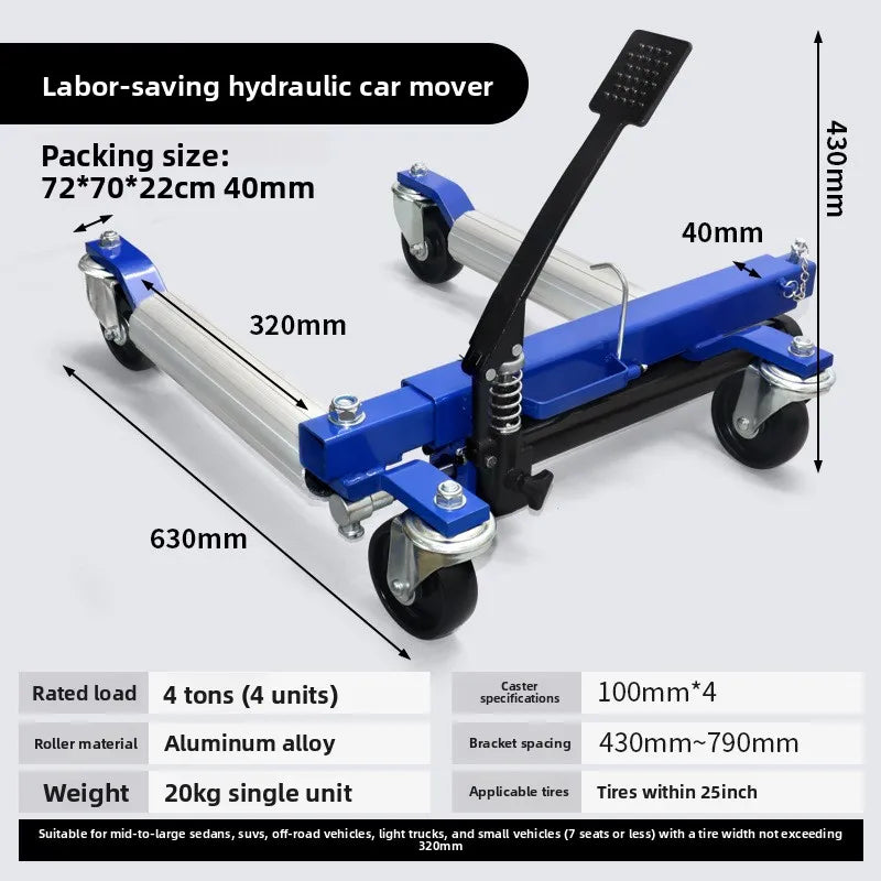 Manual Car Lifter Hydraulic Tow Truck Jacks Mechanic Rescue Vehicle Move Tool for Accident Recovery Towing Vehicle Moving Tool