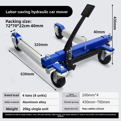 Manual Car Lifter Hydraulic Tow Truck Jacks Mechanic Rescue Vehicle Move Tool for Accident Recovery Towing Vehicle Moving Tool