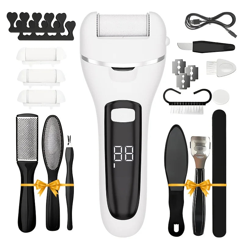 USB-Powered Electric Foot Grinder Kit Portable Rechargeable Pedicure Tools Home Foot Care Device