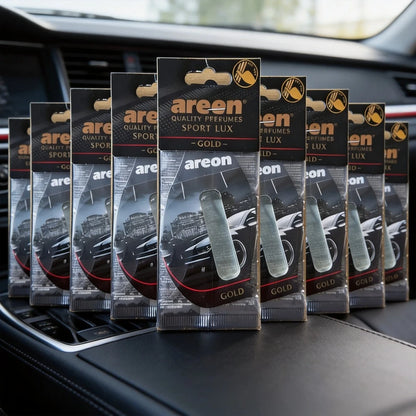 5/10/20pcs Golden Premium Gel Car Perfume - Hanging Luxury Car Decor, Lasting Elegant Fragrance