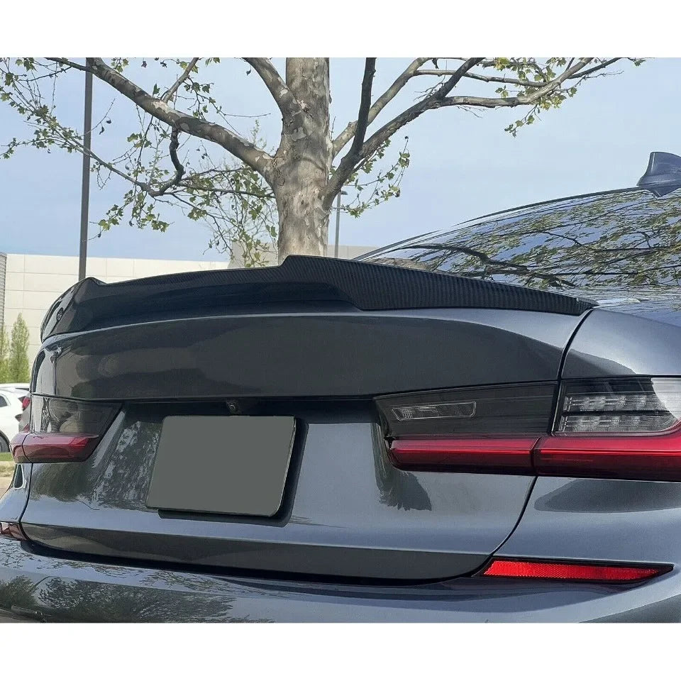 XVIP Car M4 Style Roof Spoiler Glossy Black Wings For BMW 3 Series G20 G28 2019-2022 330i 330e Sedan ABS Ducktail Trunk Spoilers