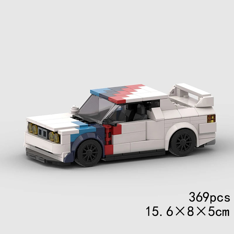 MOC Speed Sports Super Race Car Model Building Blocks Pickup Police Bricks City Racing Vehicle SUV Technical Rally Sport Toy