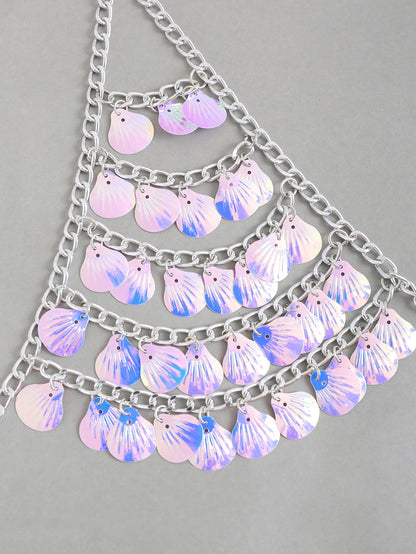 Summer Colorful Shells Chest Bra Chain Sweet Body Outfit Accessories 2025 Handmade Tank Top Sexy Lingerie Jewelry For Women