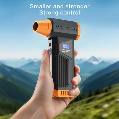 【2026 New】Brushless Wireless Jet Fan Turbo Air Blower For Car Cleaning With LED Light Digital Display Portable Outdoor BBQ Use