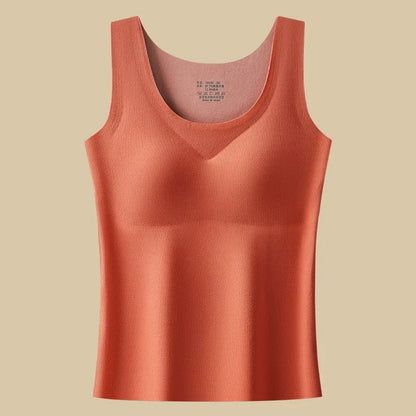 M-2XL For 40-75kg German Velvet Thermal Tank Top Women With Chest Pad Autumn and Winter Thickened Seamless Underwear