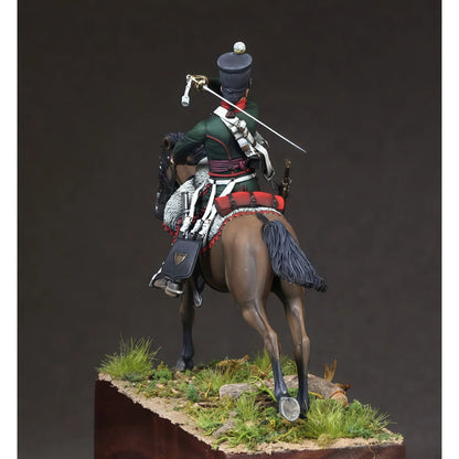 54MM Resin Unpainted Model Kit, Military Theme, French Cavalry Regiment Hussars Unfinished and Unpainted GK, 1773