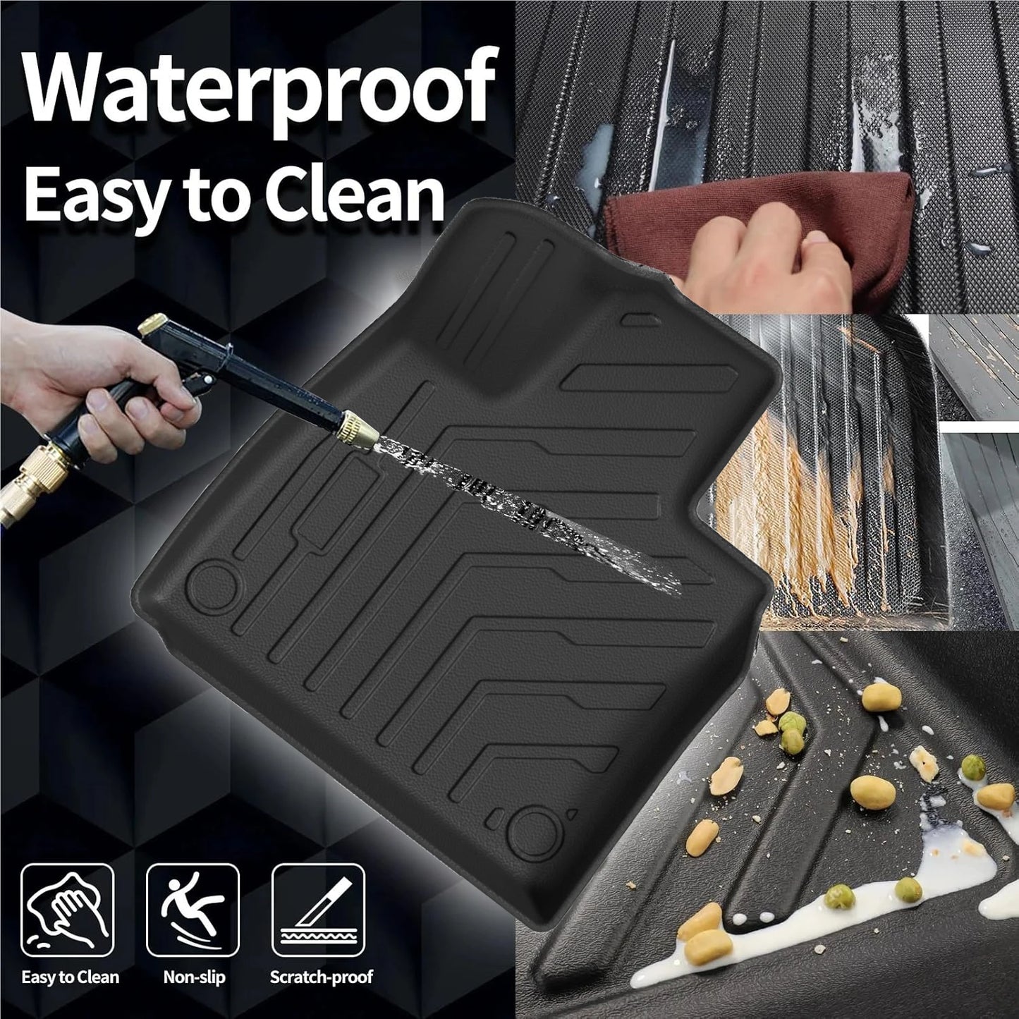 TPE Floor Mats for Zeekr 7X 2024-2026 All Weather Custom Fit Car Accessories Waterproof Non-Slip Eco-Friendly Auto Interior Pads