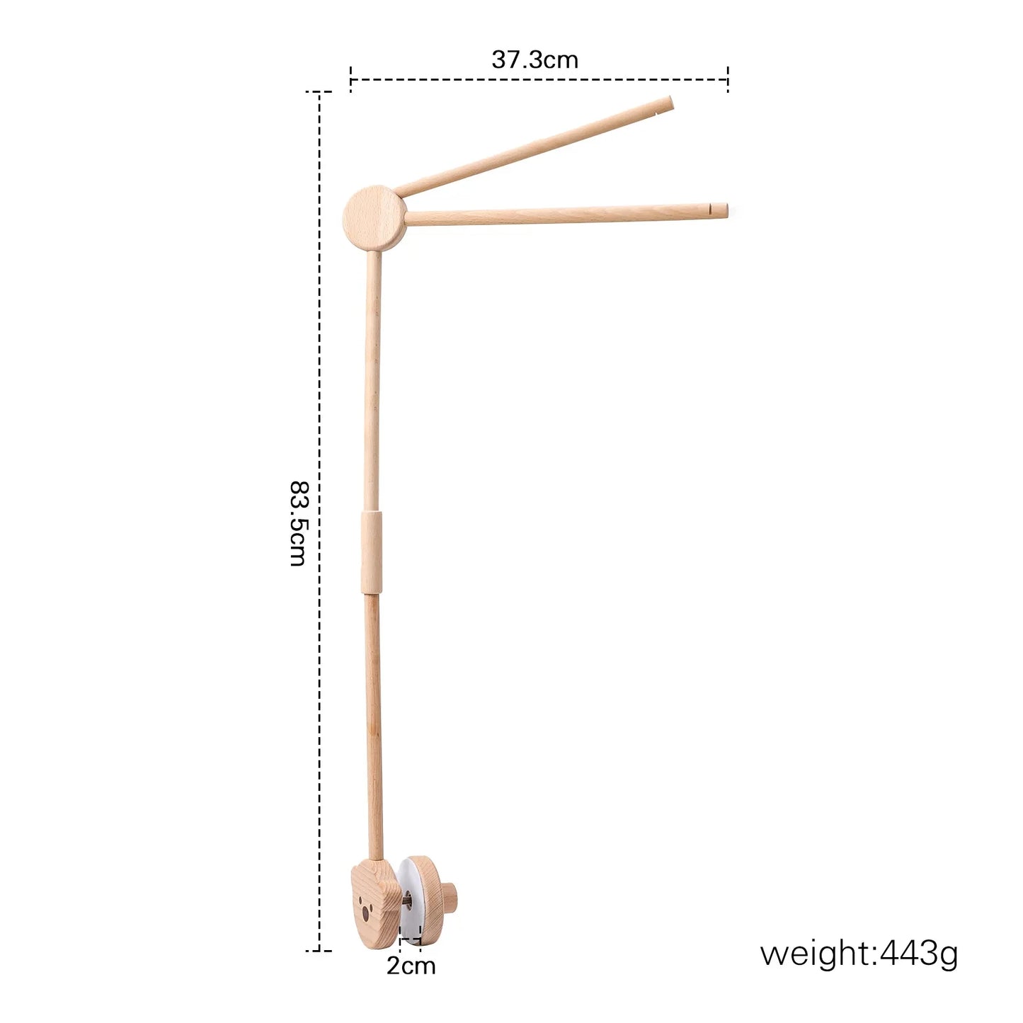 Baby Rattle Toy Wooden Mobile Bracket Fixed To The Wall 0-12 Months Holder Baby Crochet Bed Bell Hanging Toy Stand Baby Crib Toy