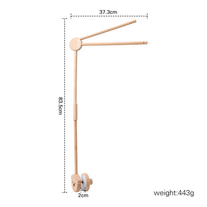 Baby Rattle Toy Wooden Mobile Bracket Fixed To The Wall 0-12 Months Holder Baby Crochet Bed Bell Hanging Toy Stand Baby Crib Toy