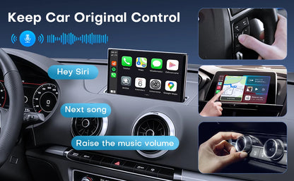 2-in-1 Wireless CarPlay & Android Auto Adapter, Plug & Play CarPlay Dongle Converts Wired to Wireless, Fast Auto-Connect, No Del