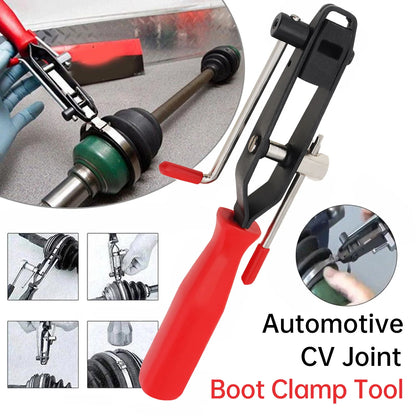 11pcs Adjustable Heavy Duty CV Boot Clamp Plier Car Banding Hand Tool Kit with 10 Crimp Bands Stainless Steel Crimping Plier