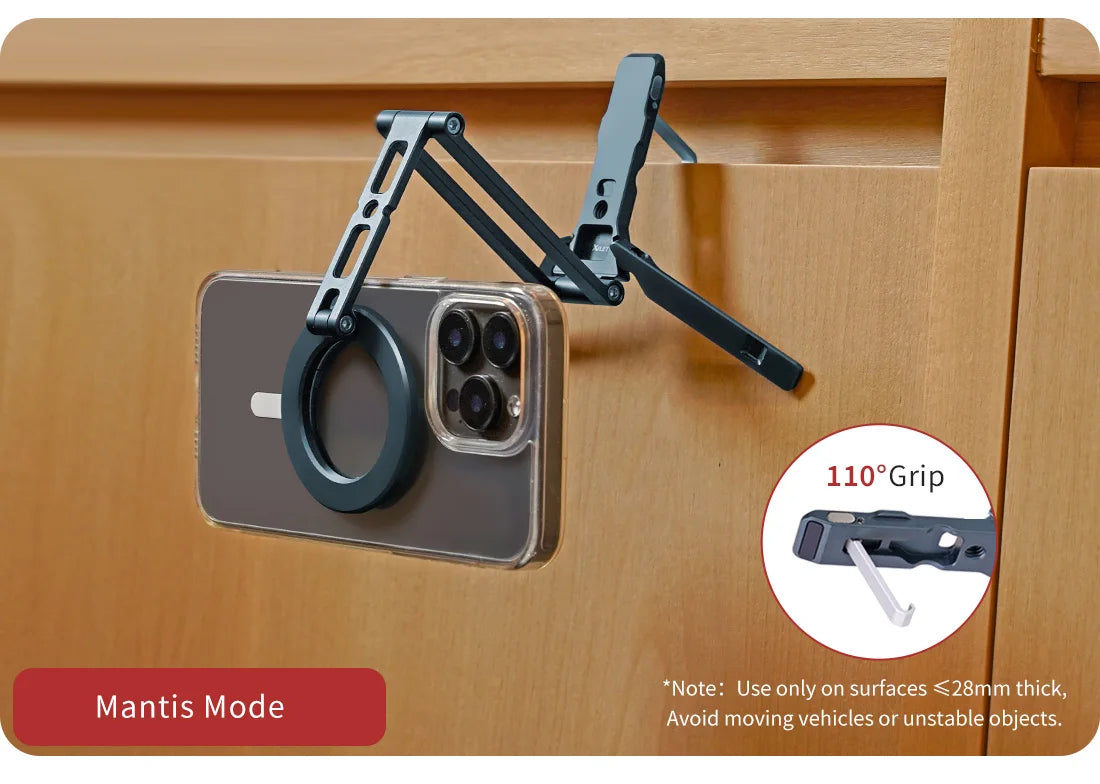 COBONE Magnetic Phone Tripod Holder Foldable Adjustable with Arca-Swiss for Phone Vlog Portable Desktop Phone Mount for Travel