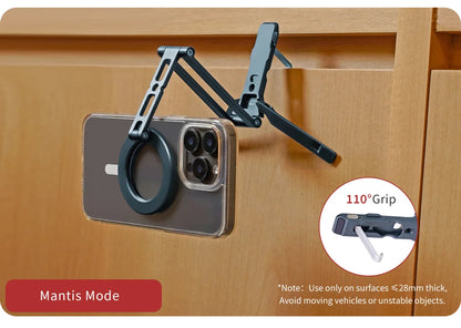 COBONE Magnetic Phone Tripod Holder Foldable Adjustable with Arca-Swiss for Phone Vlog Portable Desktop Phone Mount for Travel