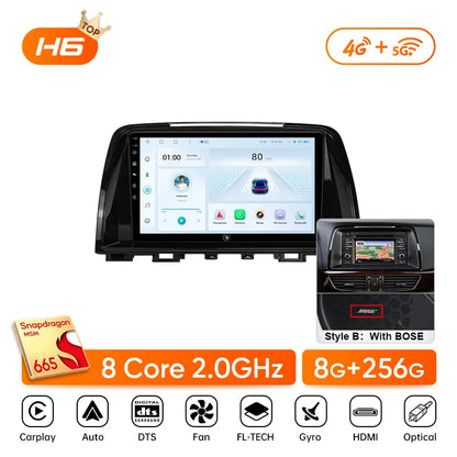 Ainavi Car Multimedia Player For Mazda 6 GJ Atenza 2013 2014 2015 Touring Sport GT wireless Carplay Android Auto 4G Wifi 2din
