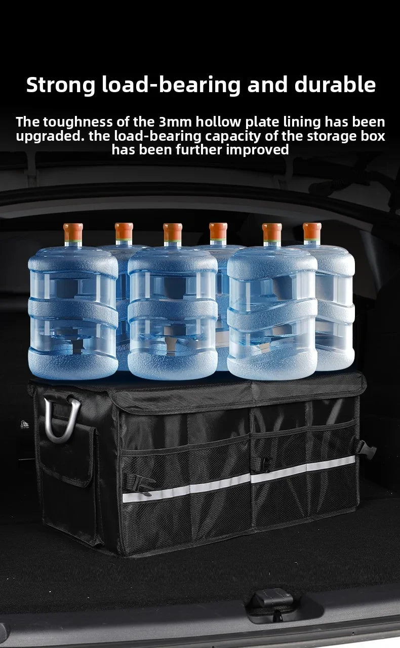 Oxford Cloth Car Storage Box Trunk Storage Organizer Foldable Multifunctional Car Camping Storage Bag Storage Rack