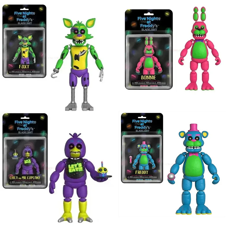 In Stock FNAFs bear's midnight harem five nights Bonnie/Freddy/Chica/Foxy Action Figure Model Toys Birthday Children's Gifts