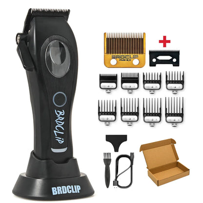 New Professional BRDCLIP M3C 8800RPM High Motor Hair Clipper DLC Blade Barber with Base 4500mAh Hair Cutting Machine Men Trimmer
