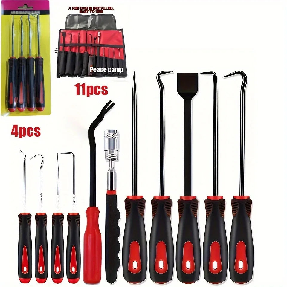 4/11pcs Car Pick Hook Set O Ring Oil Seal Screwdrivers Puller Remover O-Ring Seal Gasket Auto Repair Tools