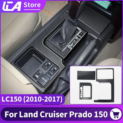For 2010-2017 Right Rudder Car Toyota Land Cruiser Prado 150 Stainless Steel Panel Gearbox Cover Lc150 J150 Interior Accessories