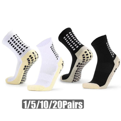 HLHYX Non Slip Grip Socks Men Women Towel Bottom Breathable Shockproof For Football Basketball Running