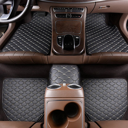 5Pcs Set Universal Car Floor Mats PU Leather Waterproof Auto Foot Pad Protector Automobile Interior Carpet Accessories Interior