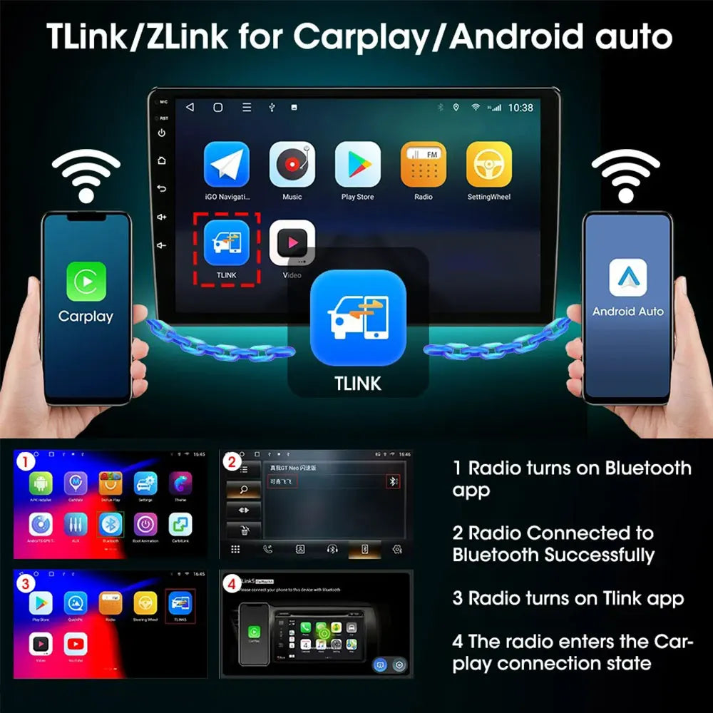 Android 16 QLED Car Radio For Mitsubishi Pajero 4 V80 V90 2006-2024 Autoradio Multimedia Player GPS For Carplay Android Auto bt