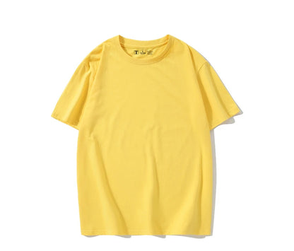 Simple White Oversize T-shirts For Women Cotton Summer Green T Shirts Women Short Sleeve Loose Blue T Shirt Women Yellow Top Tee