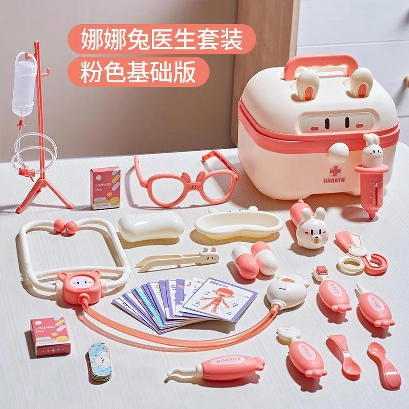 Kids Doctor Play Set Medical Kit Toys Educational Role Play Gift with Stethoscope Syringe Dentist Tools for Boys & Girls