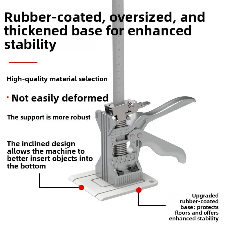 In Stock All Aluminum Micro Adjustable Rubber Coated Manual Lift Jack Top Lift with Ergonomic Lever for Doors Windows Cabinets
