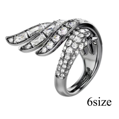 New Cross Diamond Fashion Color Crystal Mixed Cut Open Ring