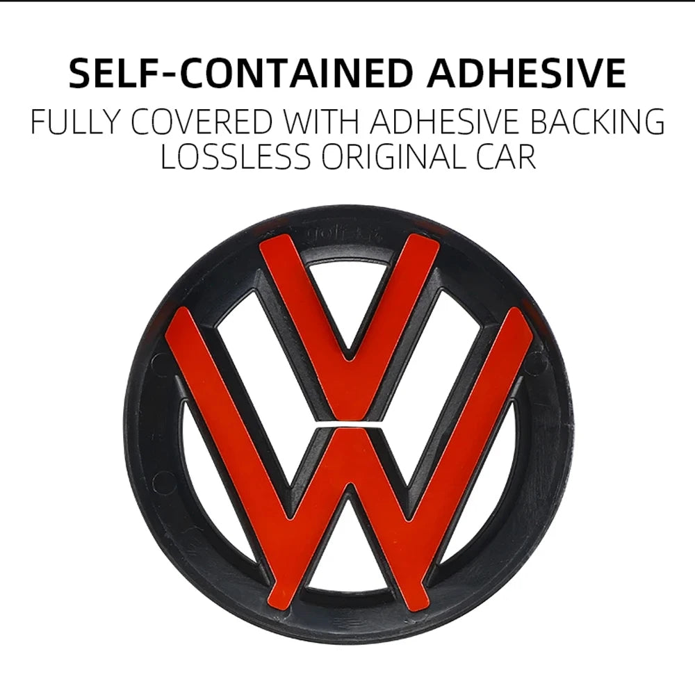2pcs ABS Car Front Grill Emblem Rear Trunk Badge Logo for Volkswagen VW Golf 6 7 7.5 8 MK6 MK7 MK8 Sticker Emblem